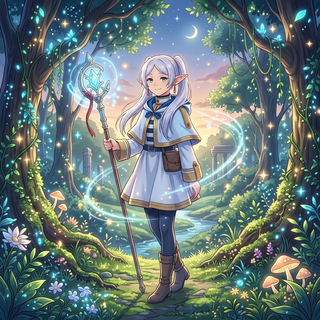 Illustration magique Frieren